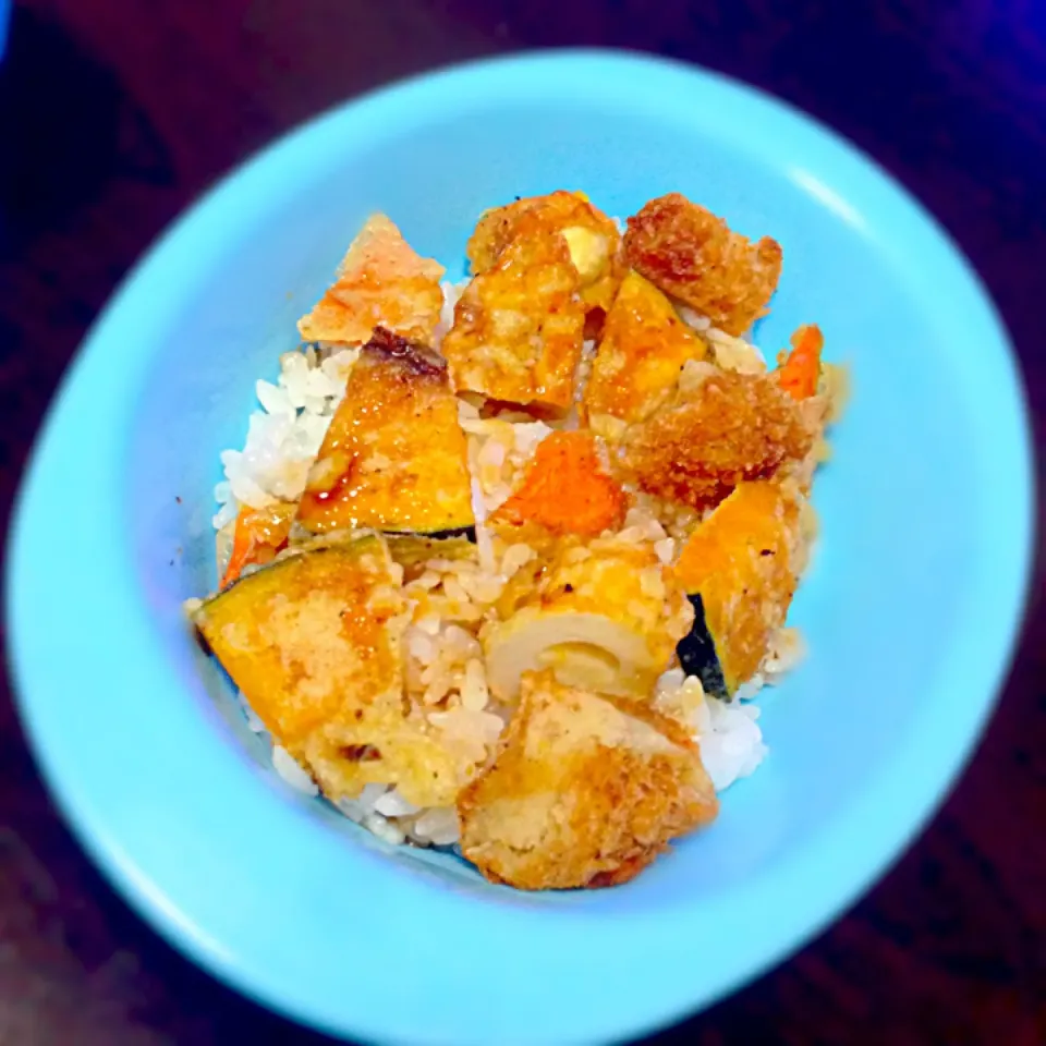 息子の天丼♡あるもので…💦|ゅぃさん