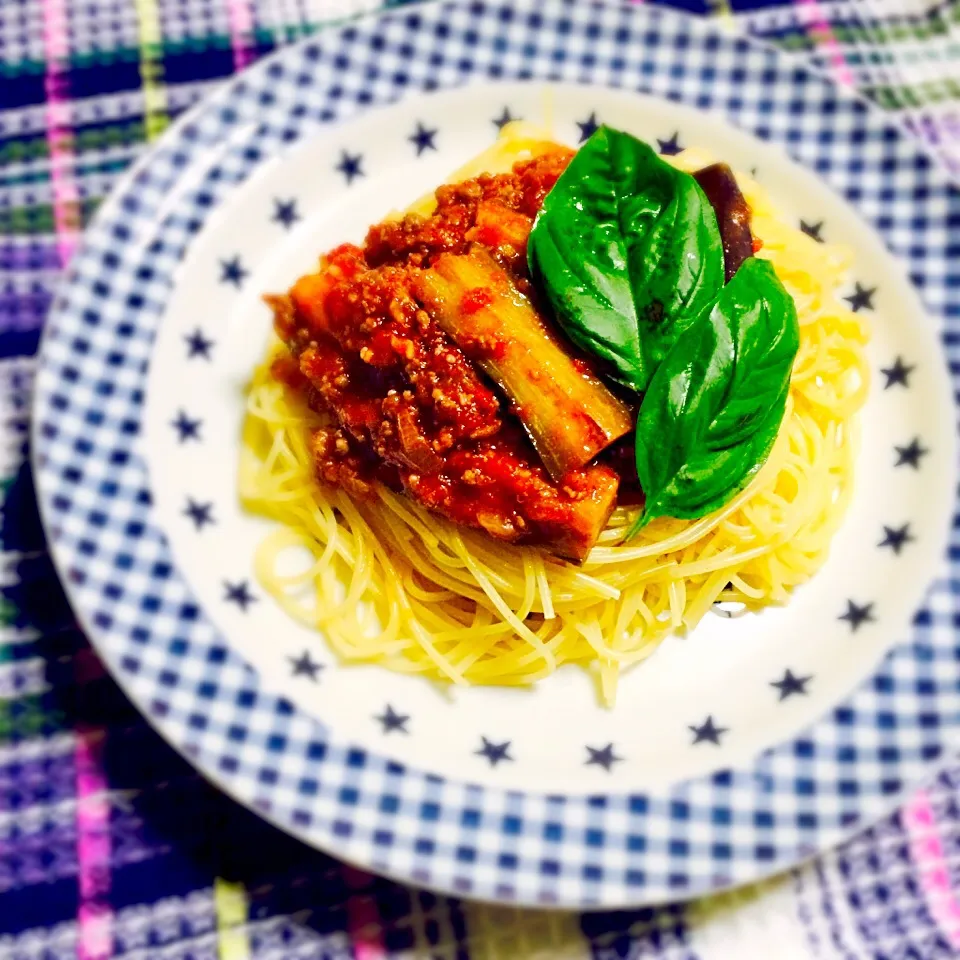 Snapdishの料理写真:茄子とトマトのパスタ|みおさん