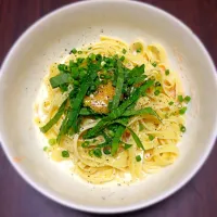 Snapdishの料理写真:明太子クリームパスタ|aiさん