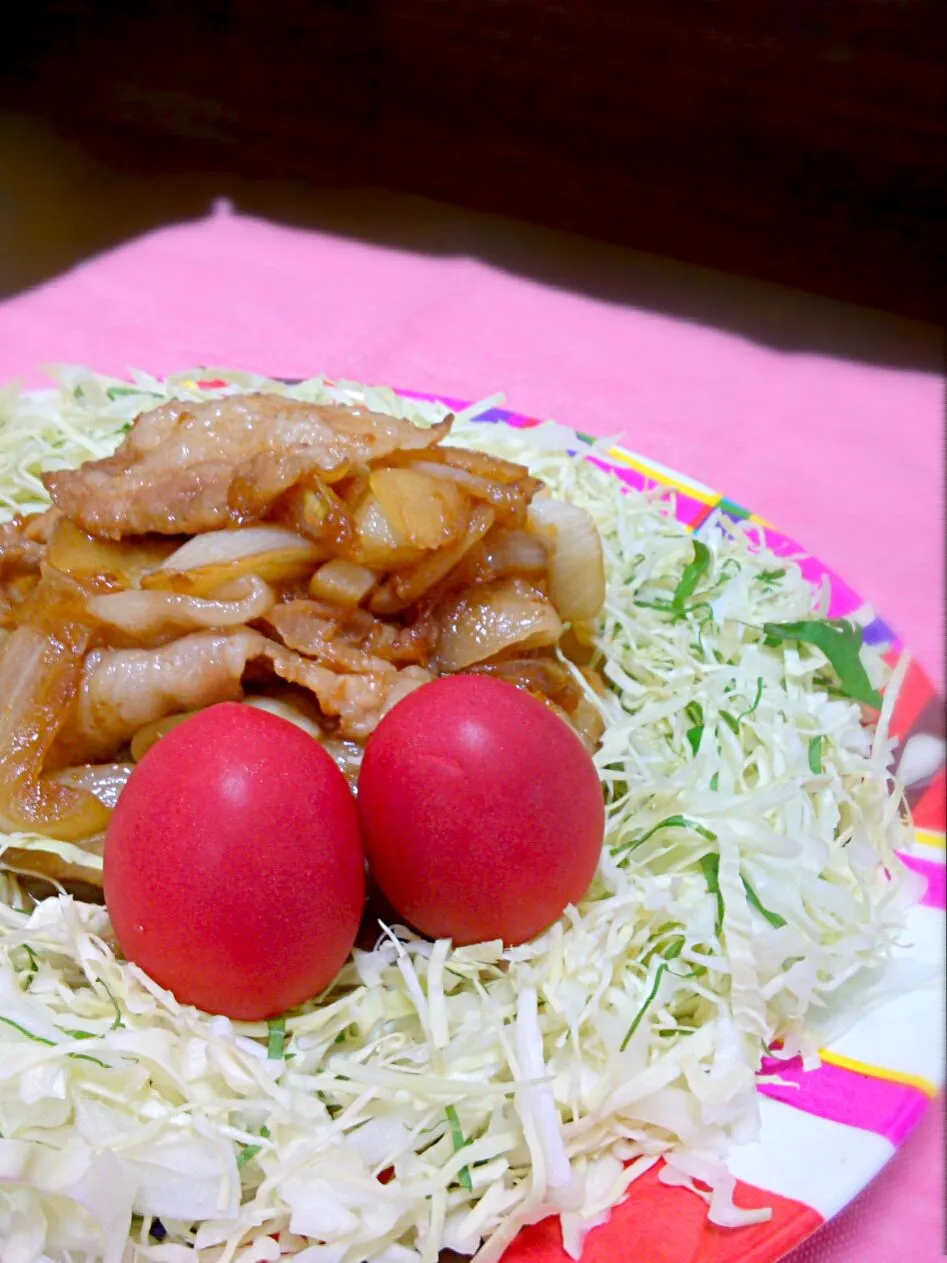 Snapdishの料理写真:pork fried with ginger!!|和田 匠生さん