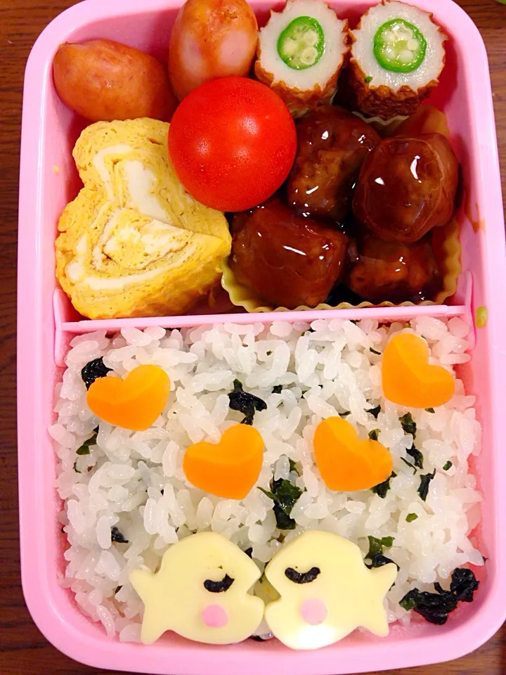 Snapdishの料理写真:魚ぶっちゅー弁当|asakoさん