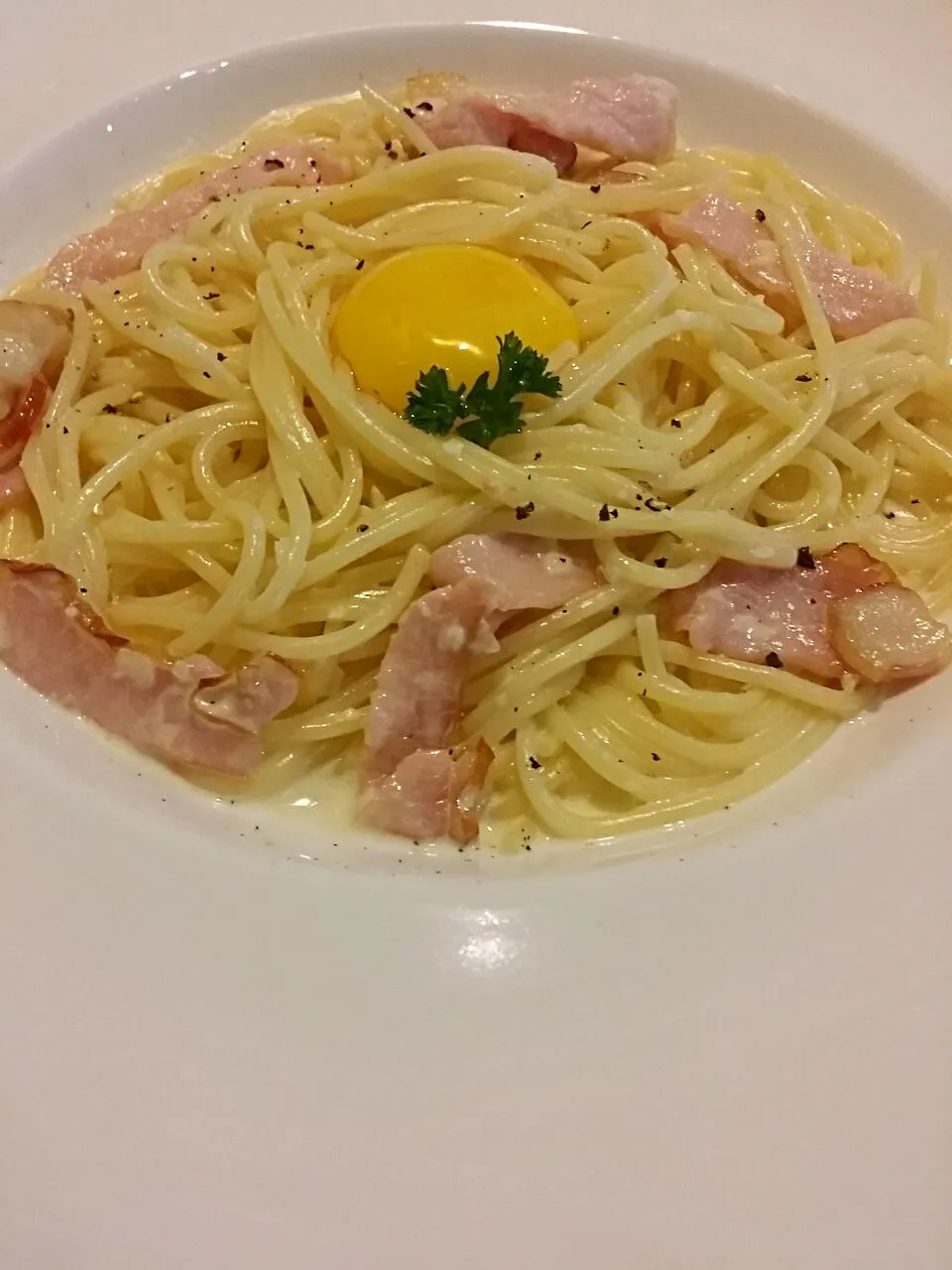 Snapdishの料理写真:#spaghetti #cabonara #dcova|Jodie Hiaさん