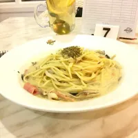 Snapdishの料理写真:Cabonara Spaghetti by Tappers❤|Jodie Hiaさん