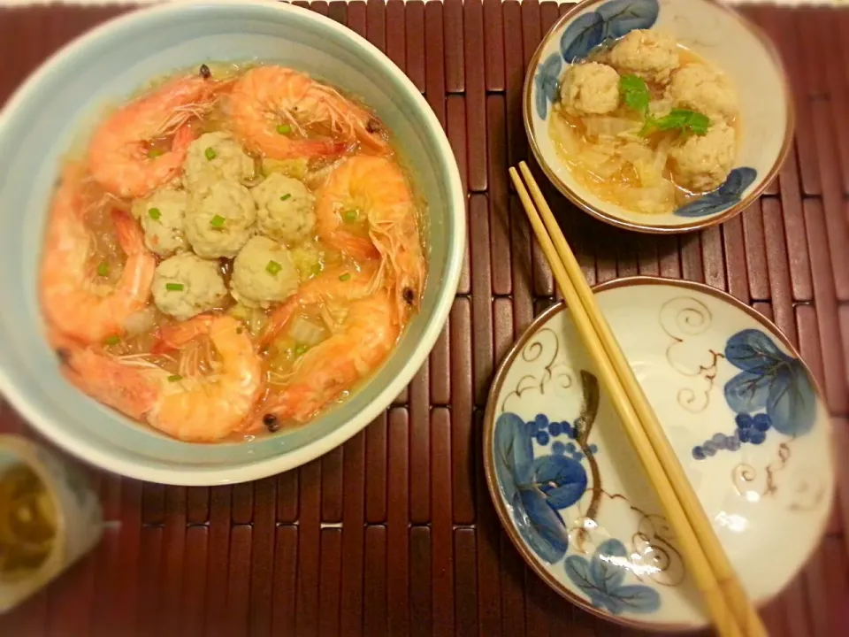 Handmade Fish balls and shrimp soup|fionaさん