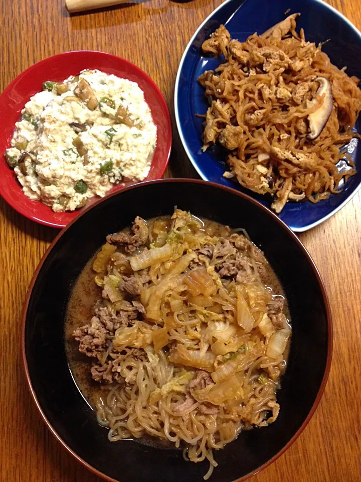 ★牛肉と白菜のすき煮★切り干し大根の炊いたん★なすとおくらの白和え|三宅 里美さん