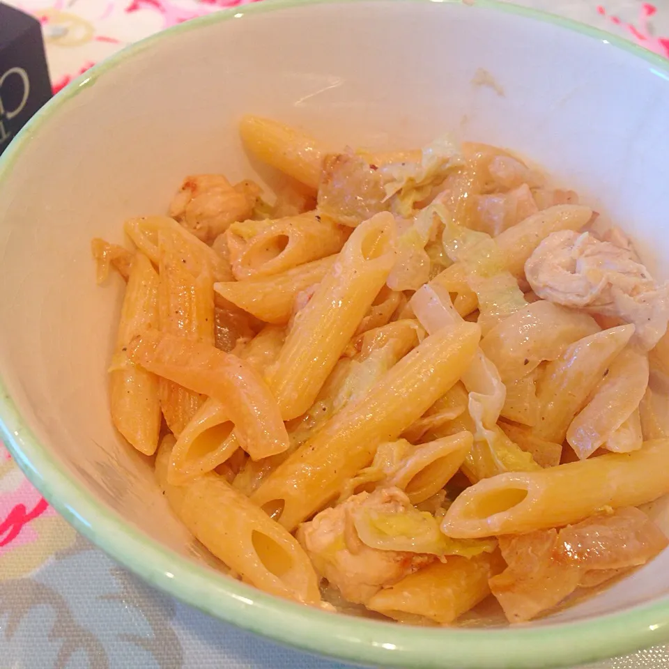 cream pasta, chinise cabbage, onion|Meeさん