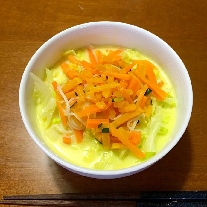 肌寒い朝に・彩りにゅうめん〜野菜ポタージュ仕立て|リンコさん