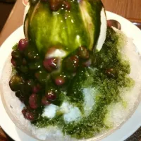 Snapdishの料理写真:宇治抹茶かき氷アイスのせ|ノンさん