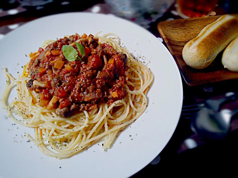 Snapdishの料理写真:ミートソースパスタ♪|SakiBonさん