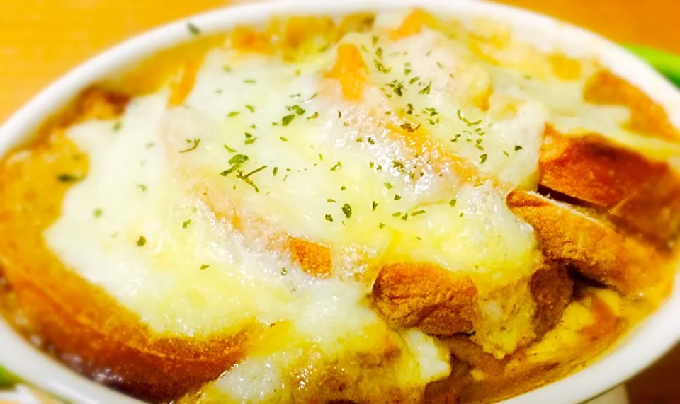 Onion gratin soup|Masakiさん