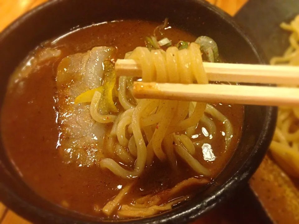 魚介つけ麺大盛＋味玉＠つけ麺本丸・大府|らーめん好き！さん