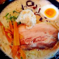 Snapdishの料理写真:小倉『魚藍亭』ぎょらんラーメン。|mmmasumiさん