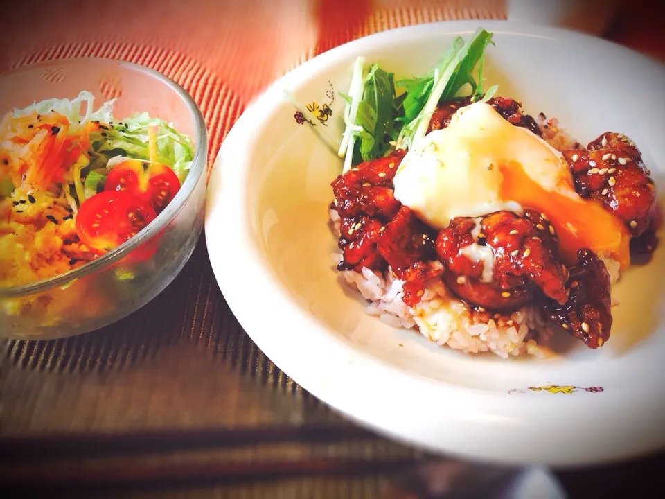 甘辛唐揚げ丼💕お昼ご飯|nao♡さん