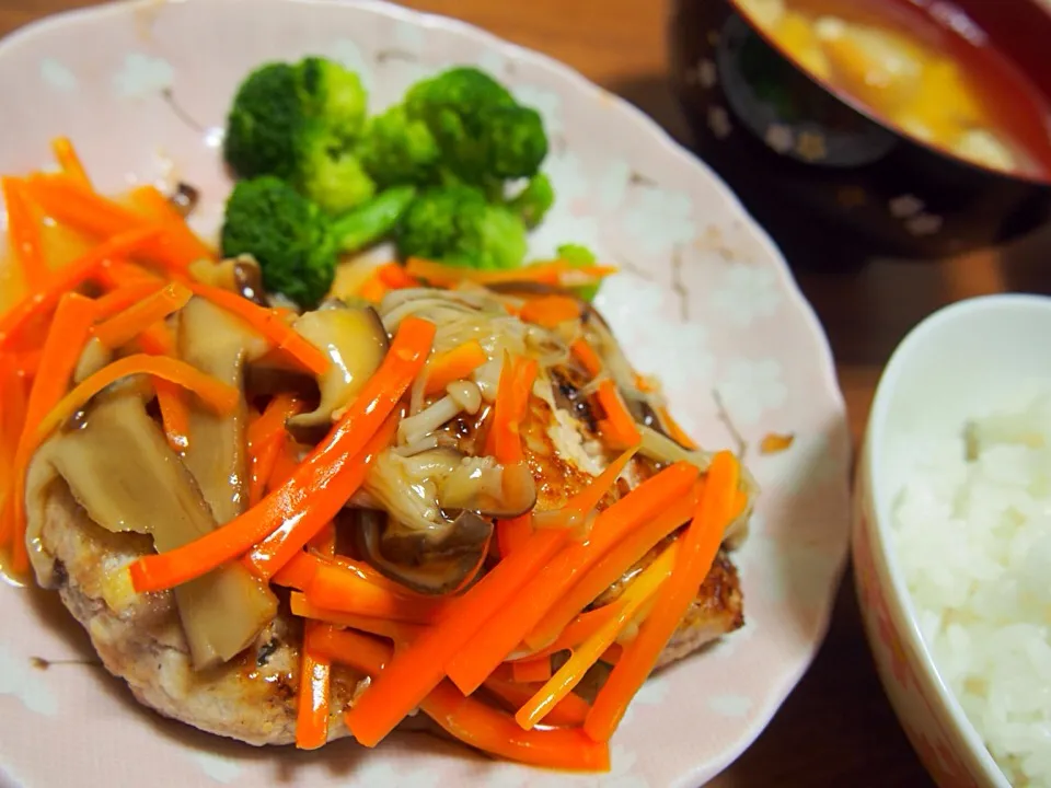 豆腐ハンバーグ野菜あんかけ|andmiさん