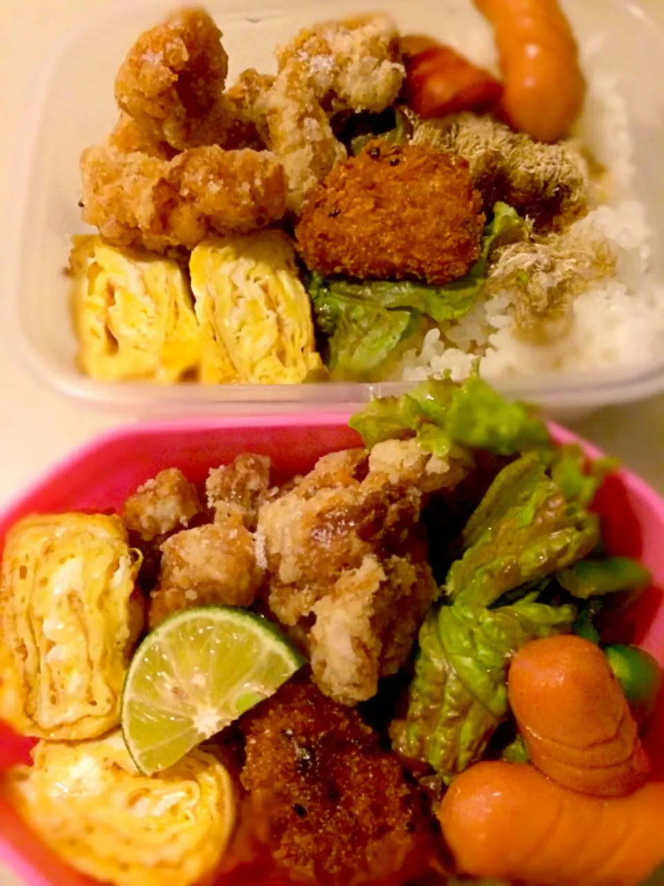 Snapdishの料理写真:二人のお弁当|りんさん