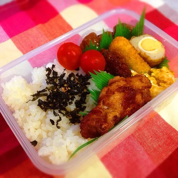 旦那さん手抜き弁当(*´︶`*)♡|chikoさん