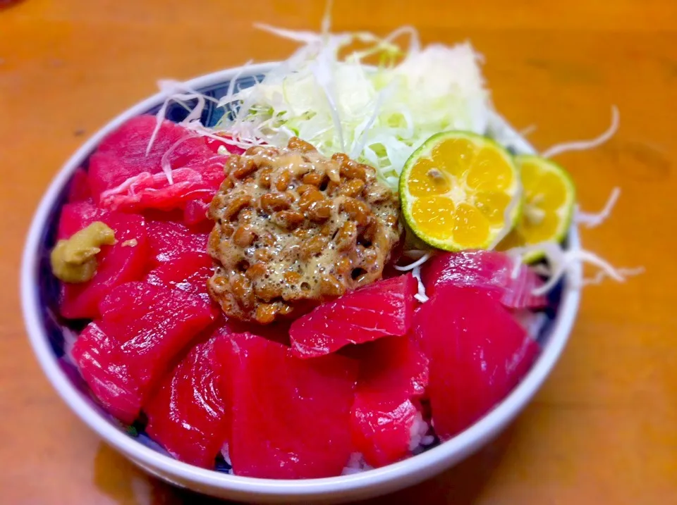 男飯「マグロ丼納豆のせ」|TORUさん