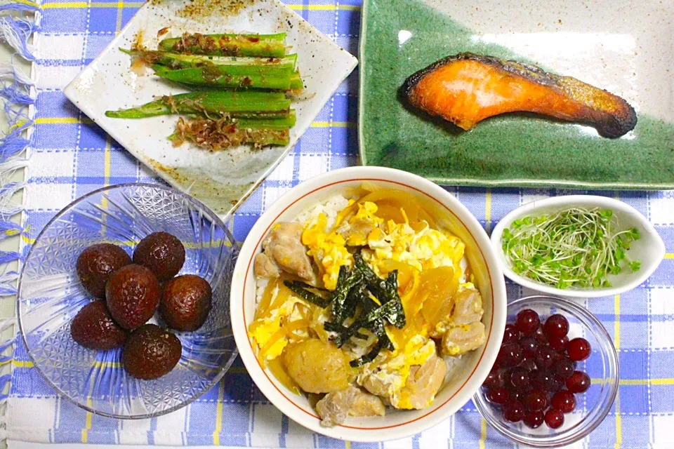 ひろし亭親子丼  卵のみ  鮭      オクラ  ライチ  スプラウト|Hiroshi  Kimuraさん