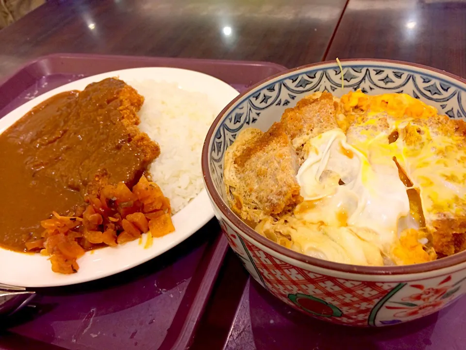 Snapdishの料理写真:カツカレーとカツ丼という夢のコラボ。|tsuyoshiさん