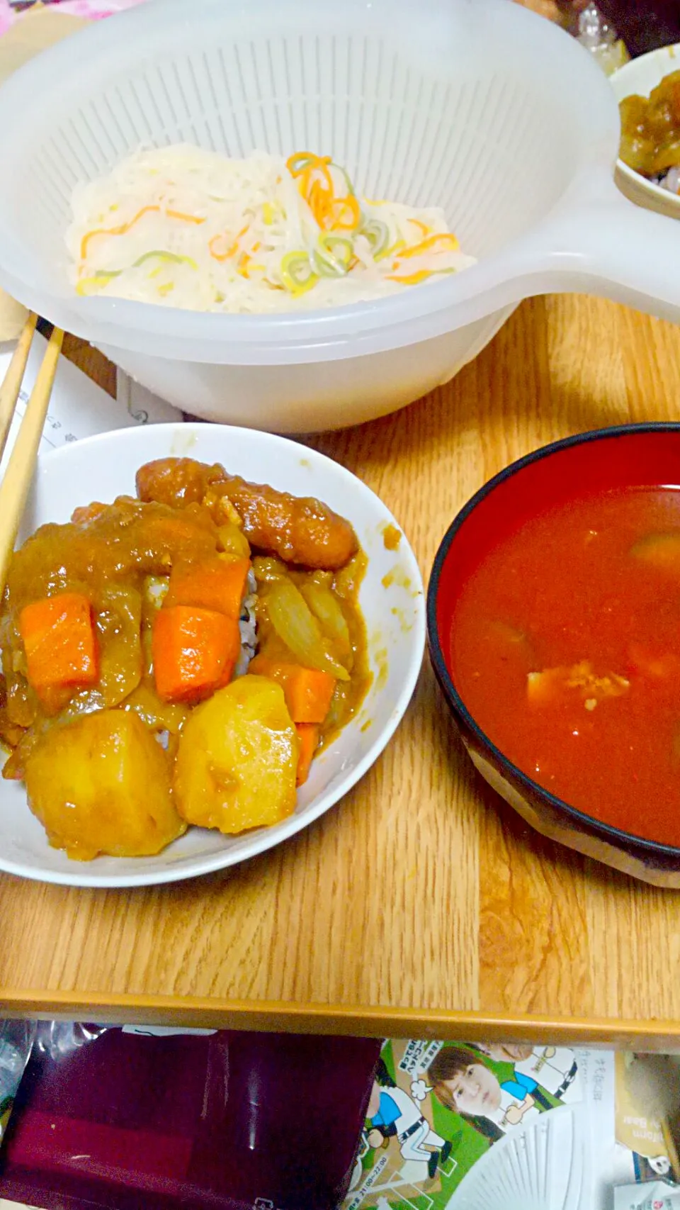 ミニカレーとトマトつけ麺??|平野 ゆみこさん