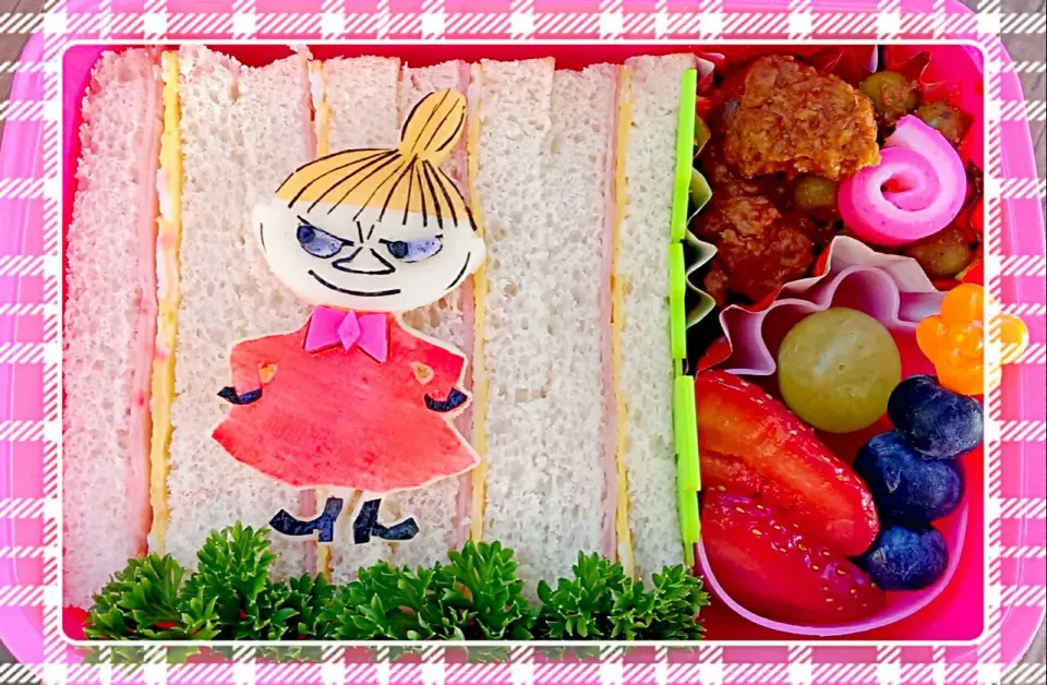 Snapdishの料理写真:"Little My" from Moomin School Sandwich! キャラ弁 リトルミィ|The Reinhartsさん