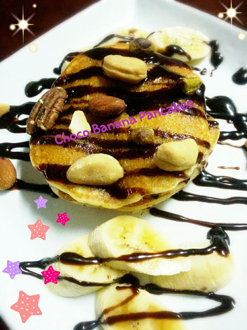 Choco Banana Pancakes|Jeab Lertさん