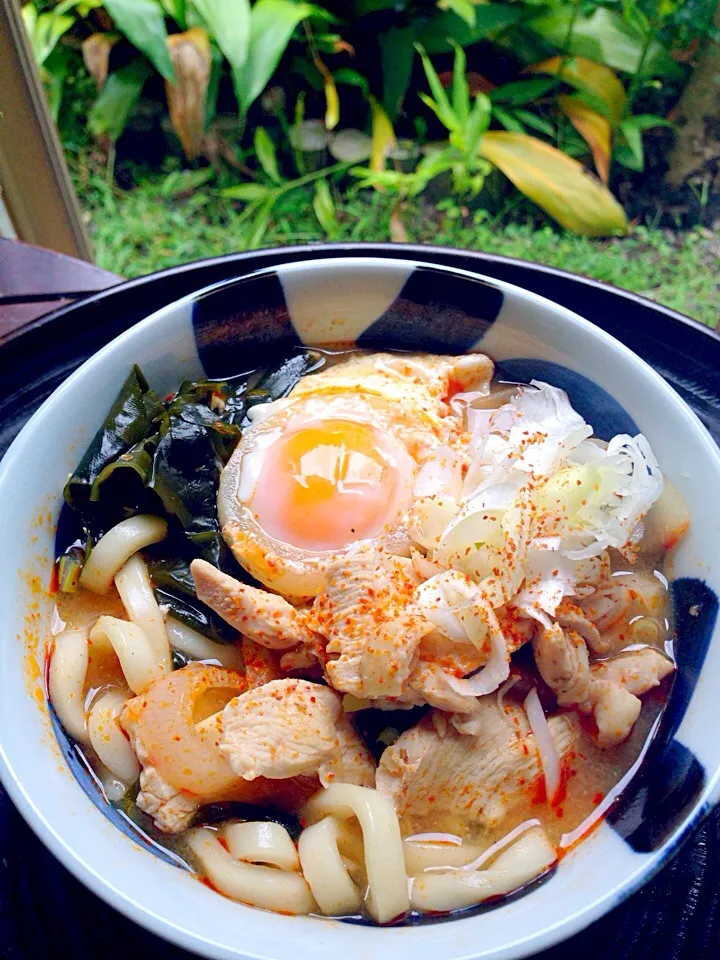 Snapdishの料理写真:鷄味噌うどん♪|ちーちさん