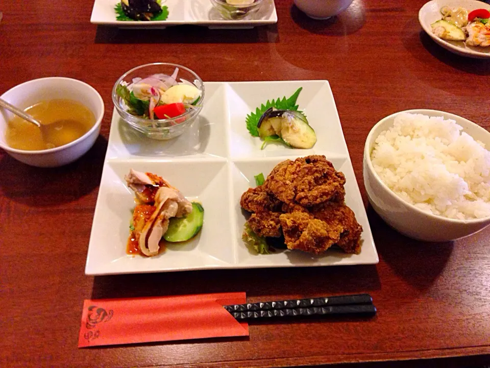 若鶏唐揚げ定食＼(^o^)／|すかラインさん