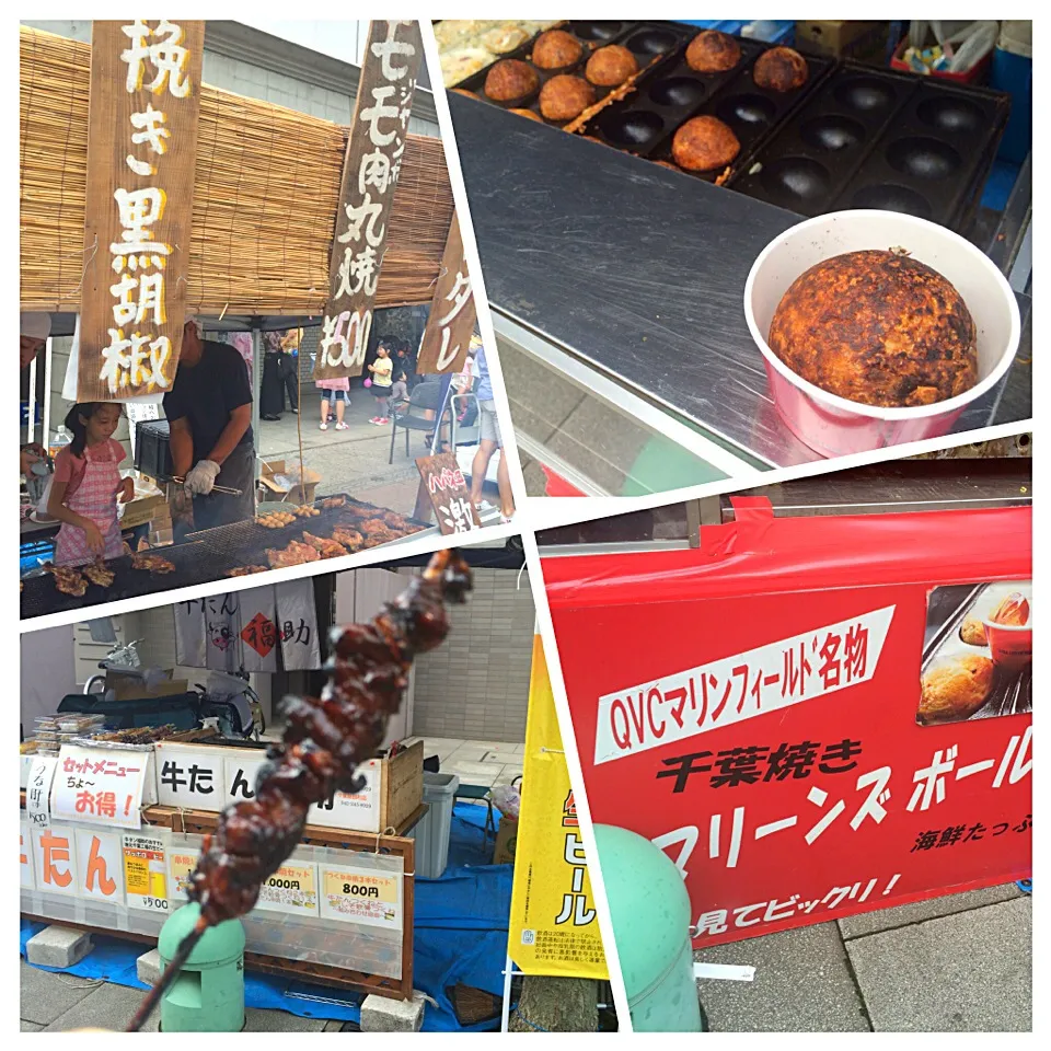 野球ボールの大きさのたこ焼きなどお祭りの屋台飯|juneshunさん