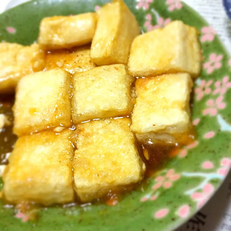 フライパンで揚げ出し豆腐|まさこさん