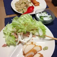 Snapdishの料理写真:じゃこと鶏そぼろ炒飯|はたあやこさん