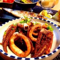 Mayさんのイカのワタバタ醤油炒め♡でゲットワイルドな秋満喫定食