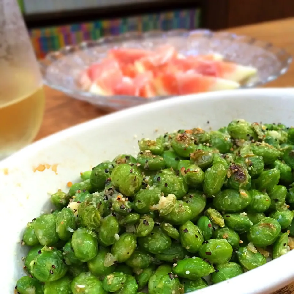 うずまき('A`)ｳﾞｧｰさん's枝豆のグリルを自家栽培枝豆でʕ-̼͡-ʔ💚|七海さん