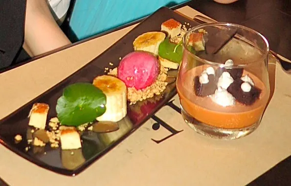 Roselle sorbet and Thai tea pudding|Obeoom Jumsai Na Ayudhyaさん