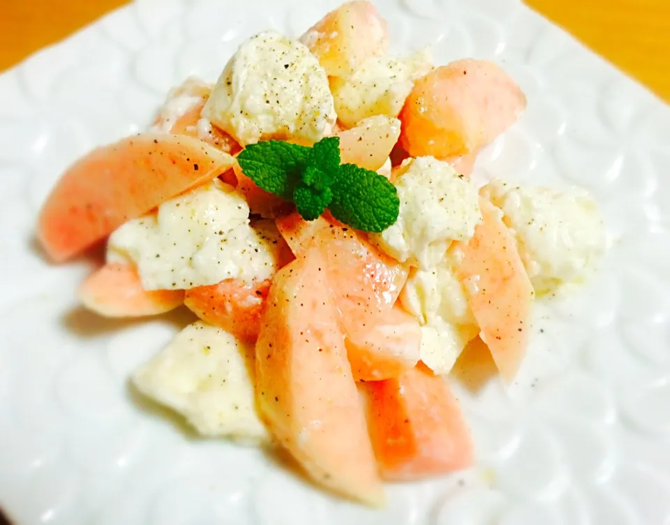 Peach&Mozzarella cheese|Masakiさん