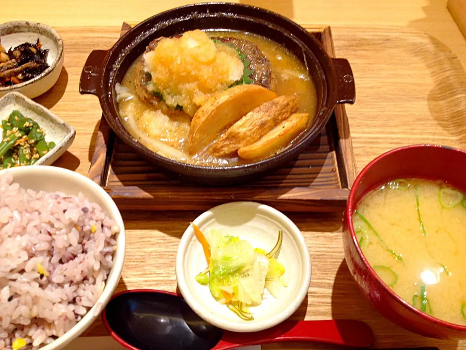 さっぱりおろしポン酢のハンバーグ定食|leimomiさん