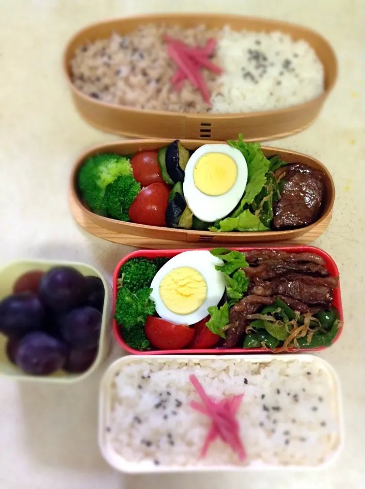 Today's lunch box. 牛カルビ弁当。|hoppycowさん