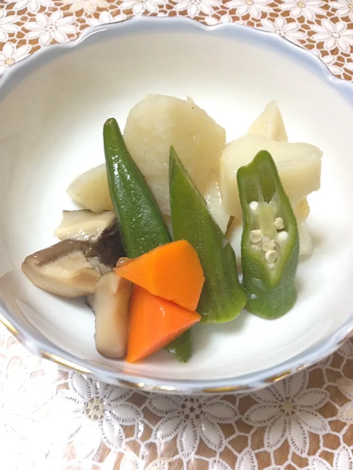 オクラと長芋の含め煮〜|カフェアジアンさん