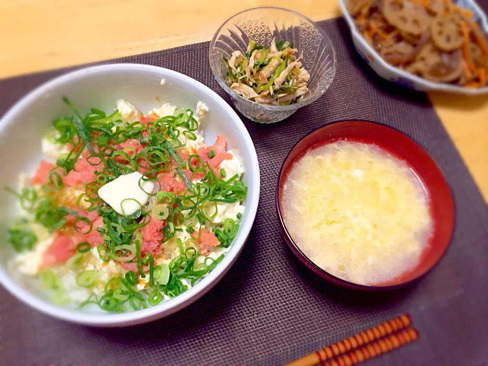 花のズボラ飯の再現レシピ「明太子丼」❤︎|misakiさん