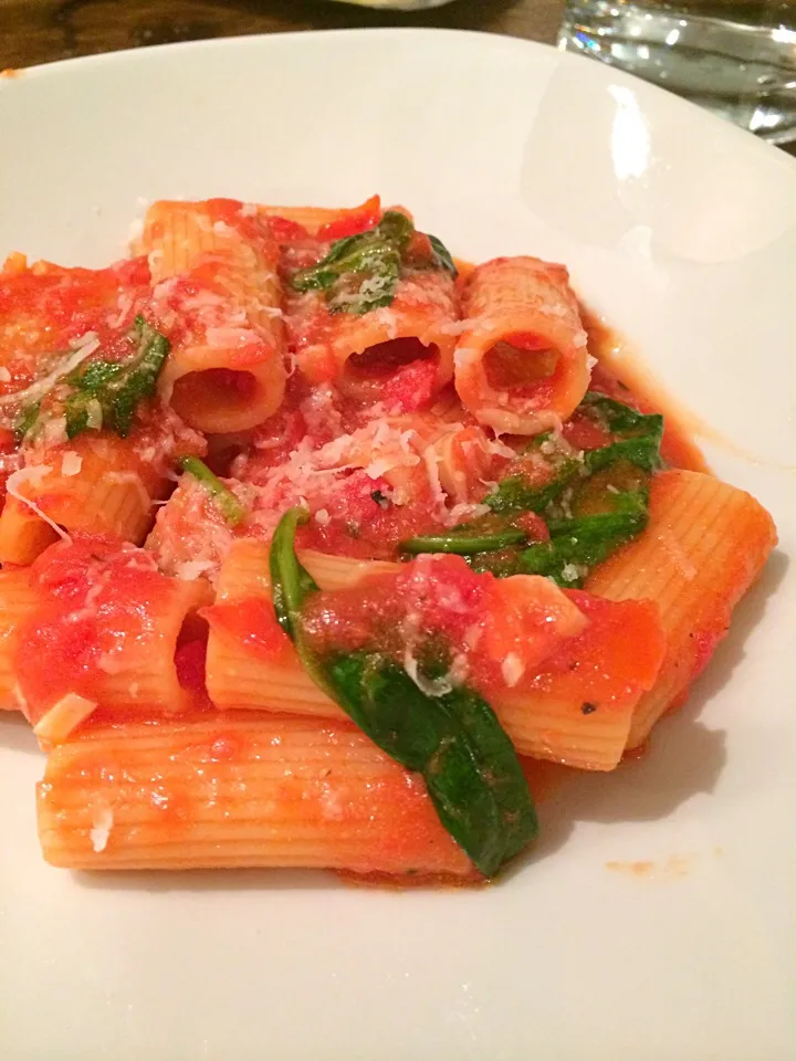 Rigatoni with fresh tomato and basil from the garden|gina clarkeさん