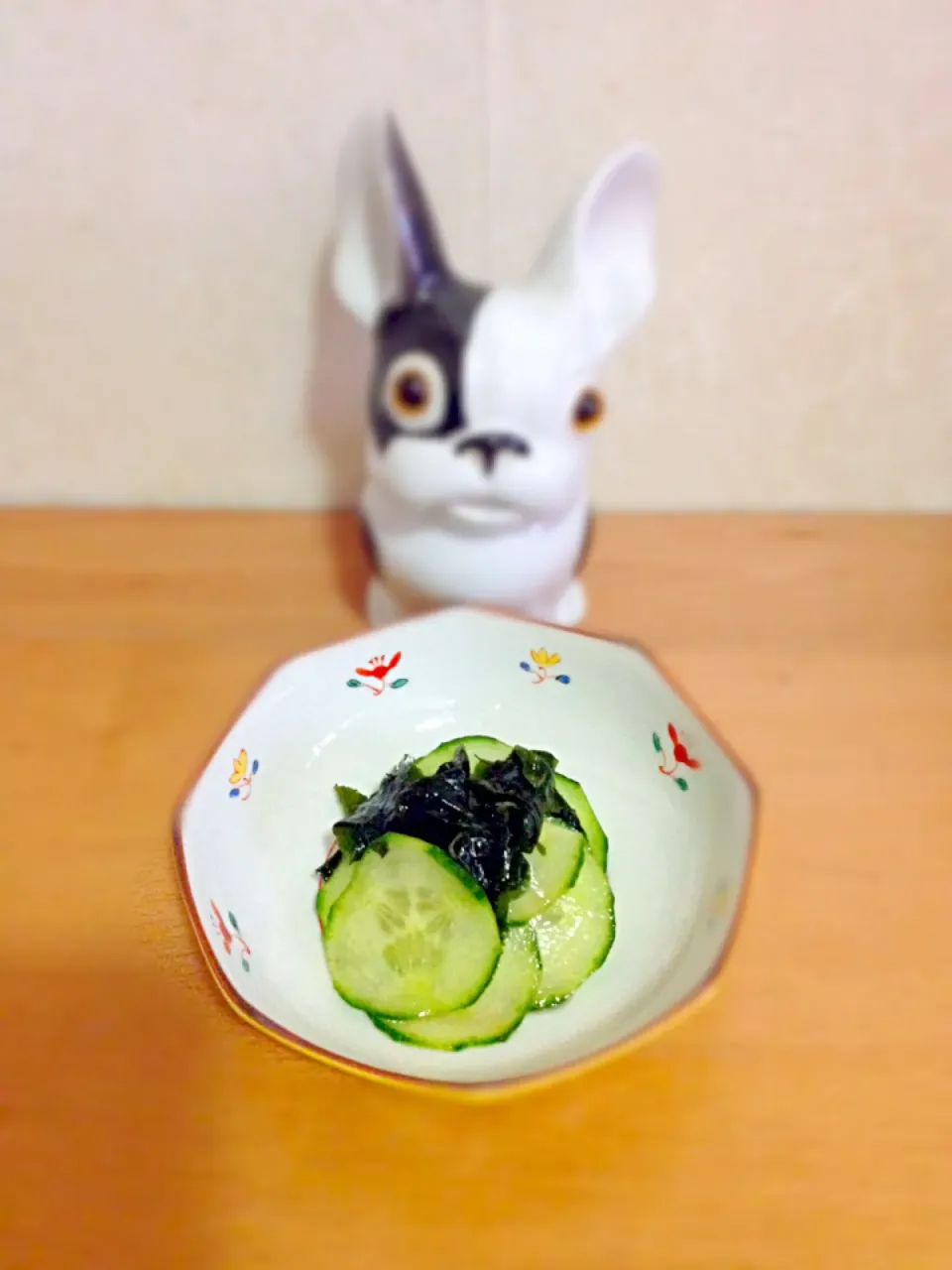 Snapdishの料理写真:きゅうりとワカメの酢の物|Chocolatakさん