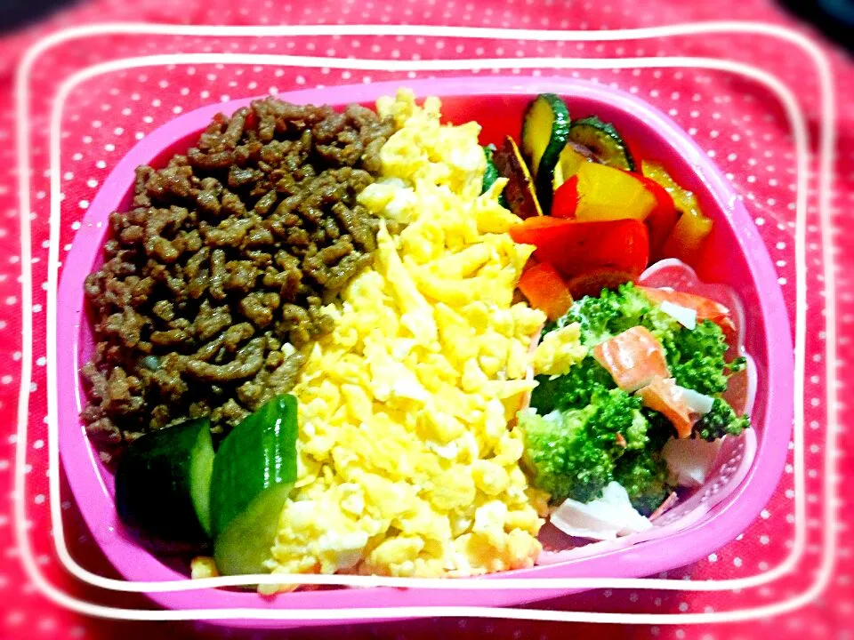 女子高生のそぼろ丼弁当|らいらさん