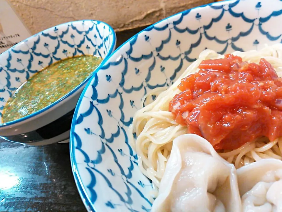 パクチーつけ麺|ちびめがさん