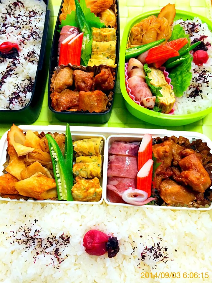 今日の３個弁当〜2014.9.3|こんぺいとうさん