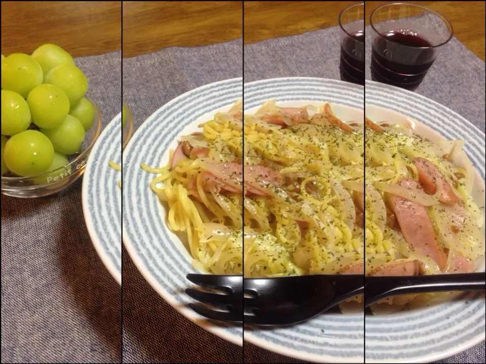 冷蔵庫の残り物で…   納豆と野菜たっぷり焼きそばで夜ごはん🍝|きらままさん