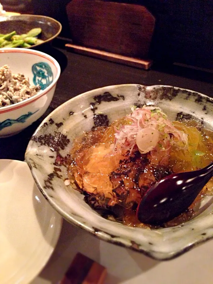 鱧の焼き霜、ジュレかけて。|しらこさん