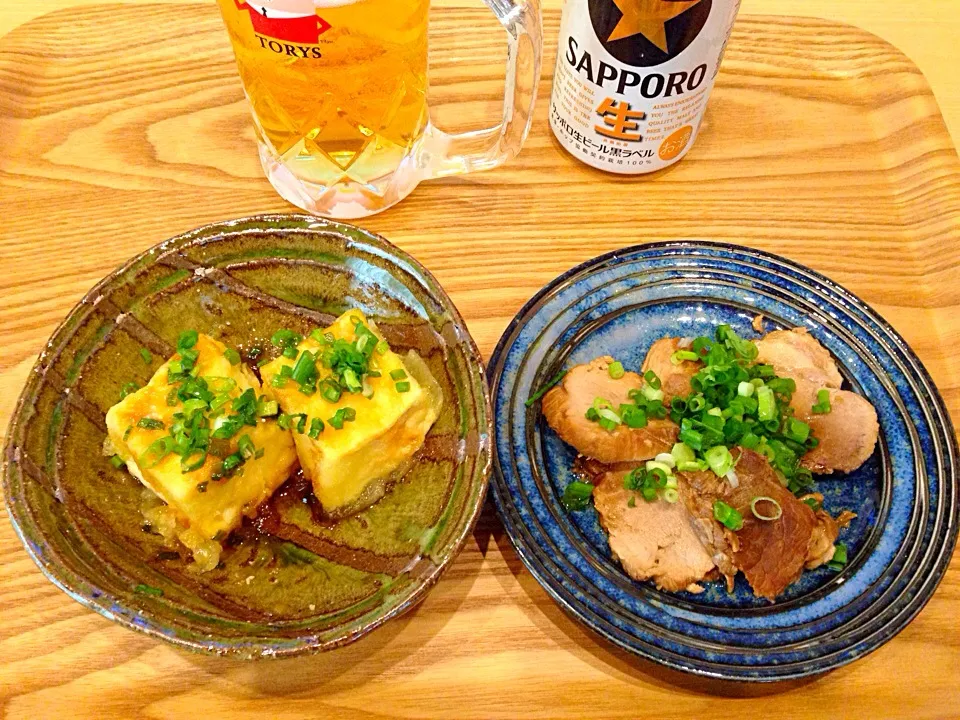 チャーシュー煮て、揚げ出し豆腐作りました^ ^|Mikiさん