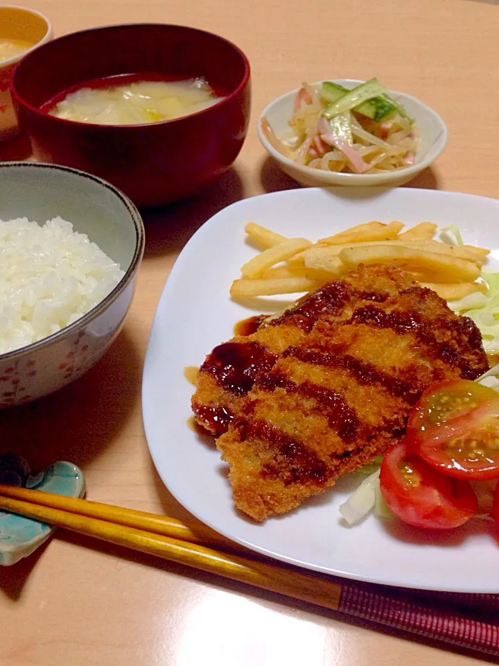 Snapdishの料理写真:アジフライの夕飯|Chihiroさん