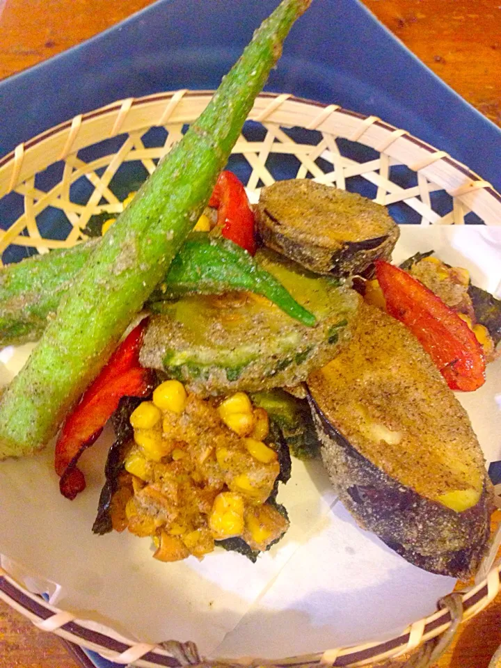 野菜の蕎麦粉揚げ♪|ちーちさん