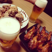 Snapdishの料理写真:唐揚げビール🍺|あやちゃんさん